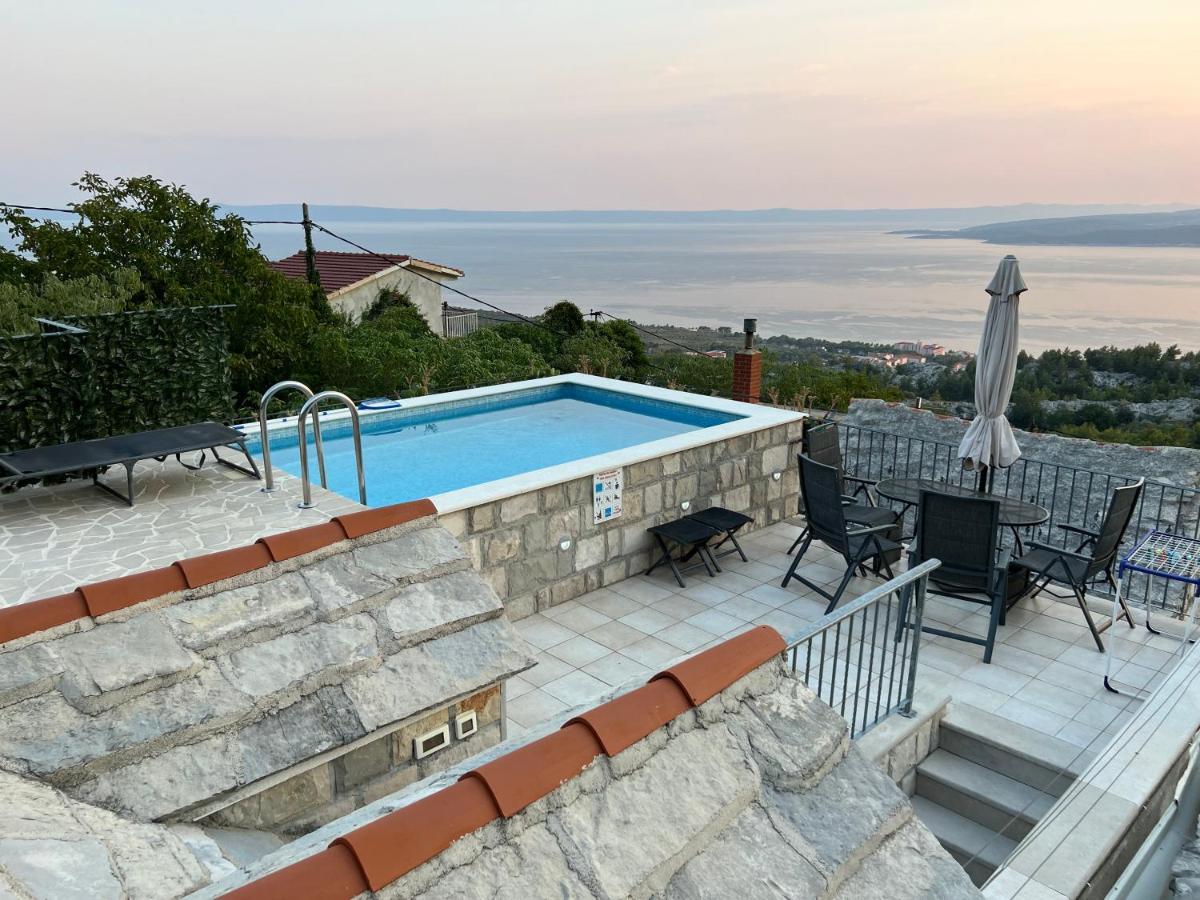 Villa Kristina - Ferienhaus Baska Voda - Topici, Private Outdoor Swimmingpool, Wifi Esterno foto